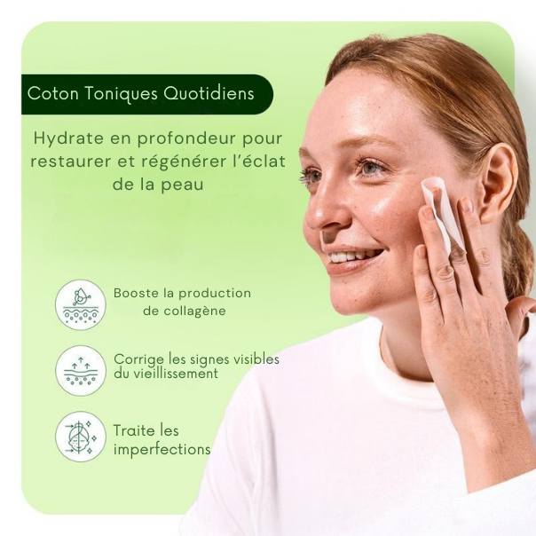 K-Beauty Cotons Toniques Anti-Âge – Hydratation & Éclat Instantané