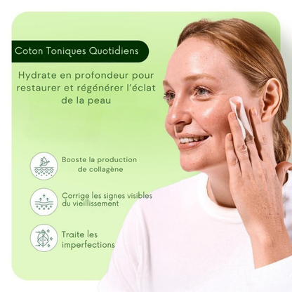 K-Beauty Cotons Toniques Anti-Âge – Hydratation & Éclat Instantané