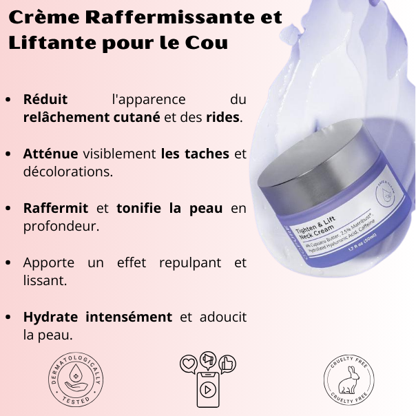 Crème Raffermissante et Liftante pour le Cou