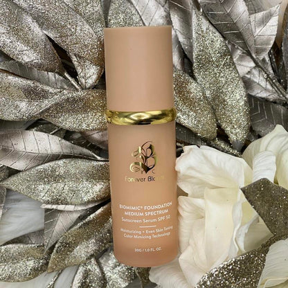 Fond de Teint Liquide 4-en-1 Biomimic – Finition Naturelle et Parfaite, SPF 50